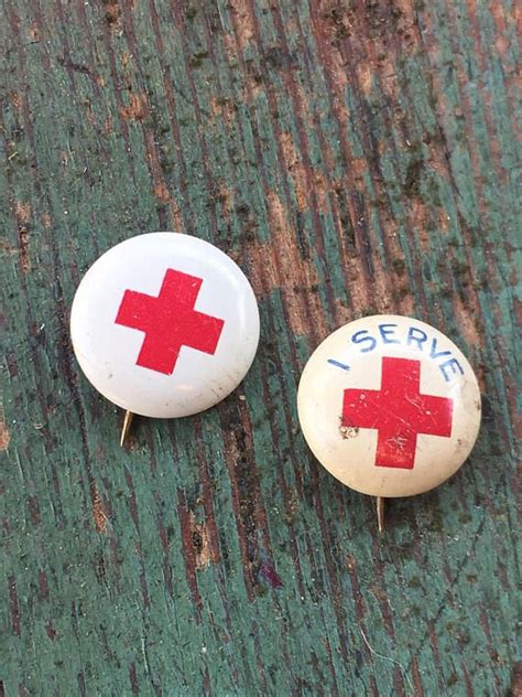 Antique Red Cross Pins Early 1900s Wwii American Red Etsy Red
