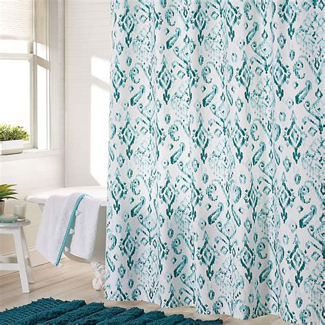 Jade Shower Curtain In Aqua Bed Bath And Beyond Canada