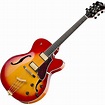 DISC Hofner HCT Jazz Electric Guitar, Double Pickup, Cherry Sunburst at ...