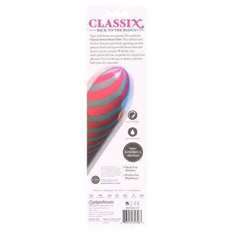 Classix Sweet Swirl 8 Inch Metallic Pink Vibrator