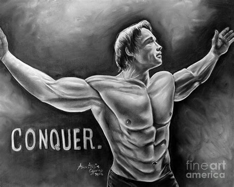 Arnold Schwarzenegger Conquer Drawing By Anastasis Anastasi