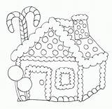 Coloring Gingerbread sketch template