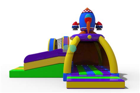 Inflatable Rocket Bouncer With Slide From China Manufacturer Rainbow