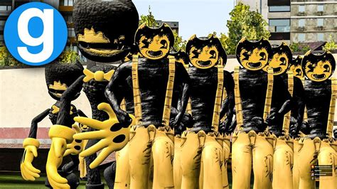 Scary Bendy And The Ink Machine Chasing Npcs Five Nights At Freddys