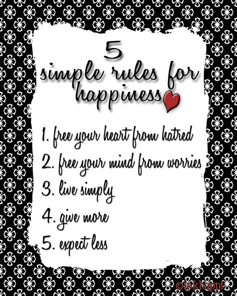 Wisdom And Simple Rules For Happiness Inkhappi