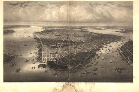 Historical Map Of New York City Ny 1851
