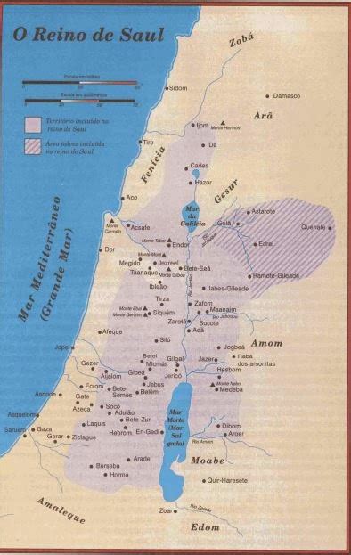 Mapa O Reinado De Saul Davi E Salomão Shemá Israel