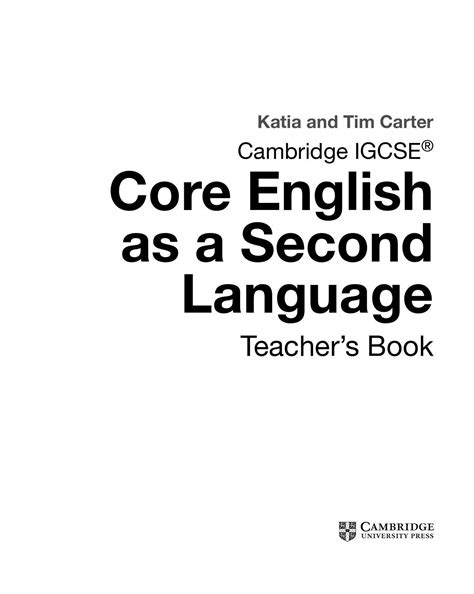 Preview Cambridge Igcse Core English As A Second Language Teachers