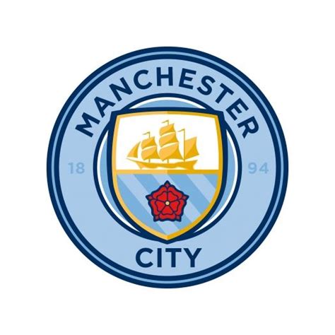 The previous manchester city logo had an eagle and some stars on it. Manchester City Logo | Manchester city football club ...