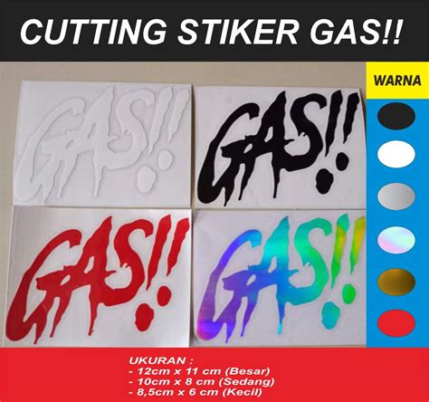 Cutting Stiker Sticker Gas Stiker Gas Motor Termurah Lazada Indonesia