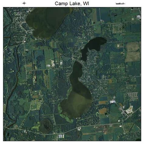 Aerial Photography Map Of Camp Lake Wi Wisconsin