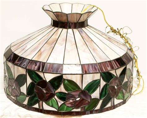 Hanging Tiffany Style Lamp 6 Tiffany Stained Glass Garden Sun Flower