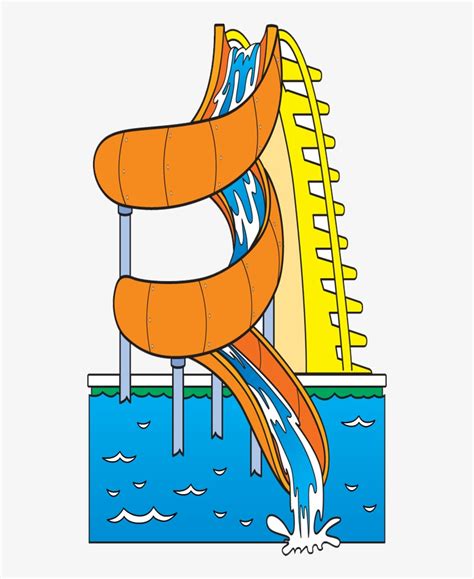 Vector Freeuse Park Clip Art Amusement Transprent Water Slide Cartoon