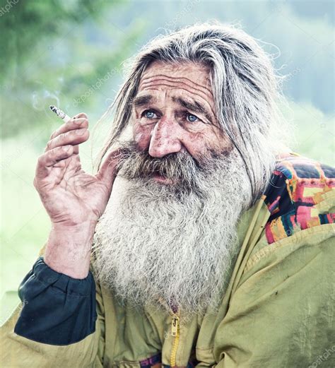 Smoking Old Man — Stock Photo © Vicnt2815 17855213