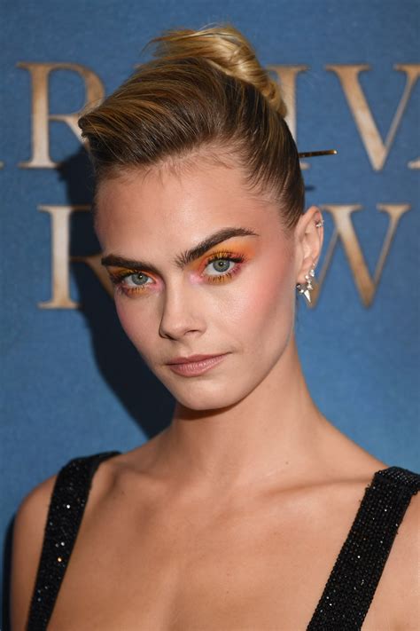 Cara Delevingne Neon Make Up Looks For Carnival Row Premiere British