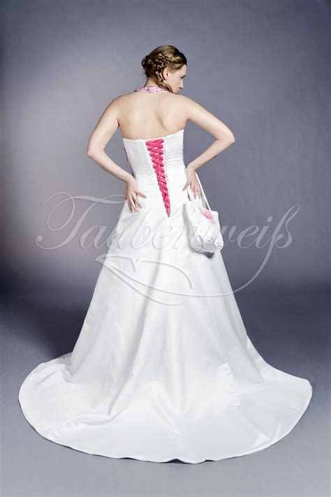 Und egal, ob brautkleider pink blusen, kristall , oder knopf ist. Brautkleid TW0105B aus Satin mit pinken Perlen