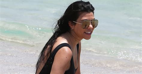 Kourtney Kardashian In Swimsuit In Miami May 2016 Popsugar Celebrity