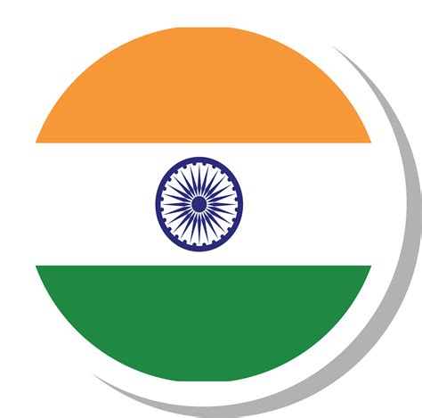 India Flag Circle Shape Flag Icon 16707456 Png