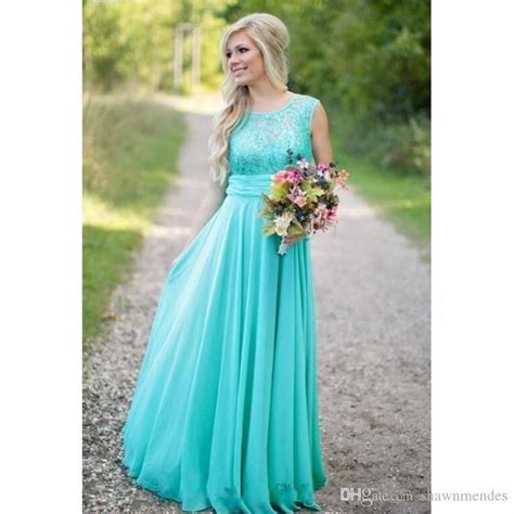 Aqua Blue Bridesmaid Dresses Sequins Chiffon Summer Wedding Guest Dress