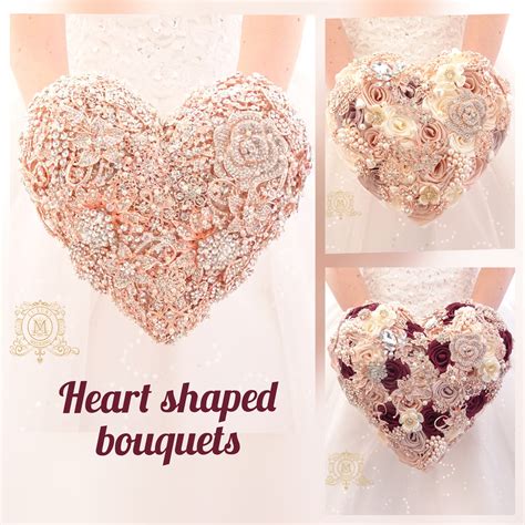 Bouquets Of A Heart Shape Wedding Brooch Bouquets Bridal Brooch