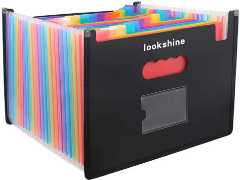 Lookshine 24 Pockets Expanding File Foldersportable Accordion A4