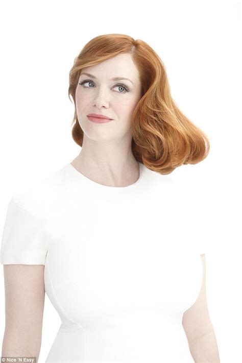 Christina Hendricks Shows Off Her Red Hair In Nice N Easys New Beauty