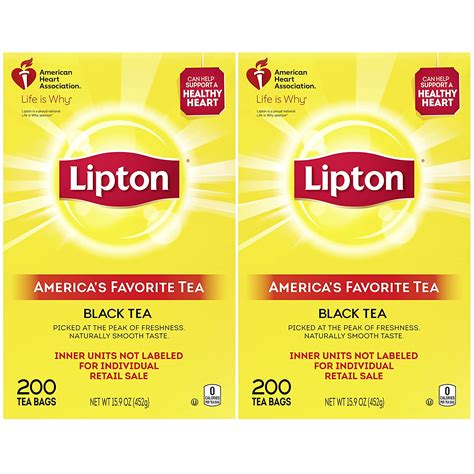 Buy Lipton Tea Bags For A Naturally Smooth Taste Black Tea Iced Or Hot