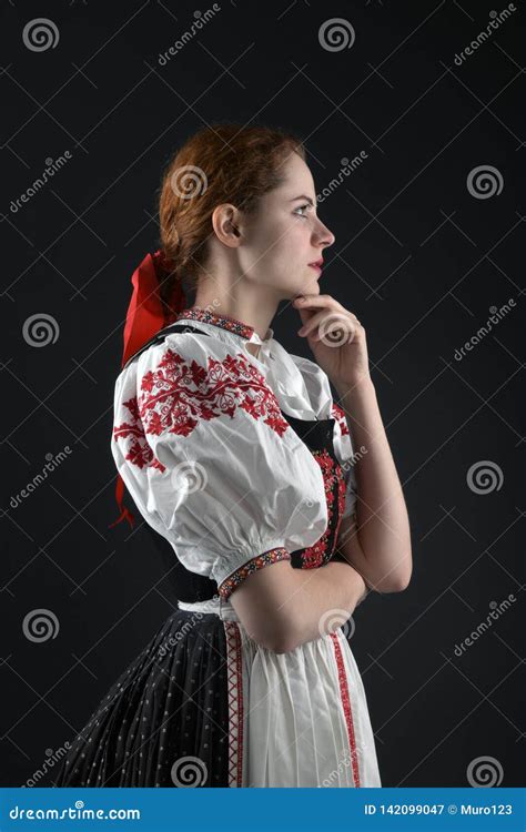 Beautiful Slovak Woman Stock Image Image Of Folk Attractive 142099047