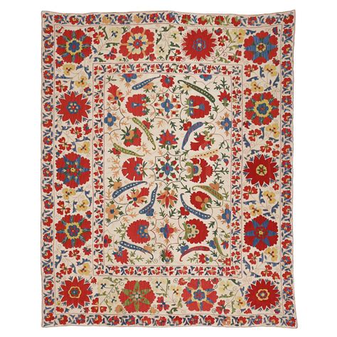Amazing Antique Design Handmade Silk And Cotton Suzani From Uzbekistan 371 Home And Living Home