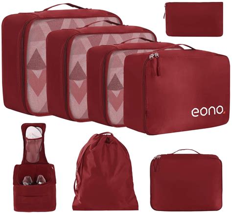 Amazon Brand Eono 8 Teilige Kleidertaschen Packing Cubes