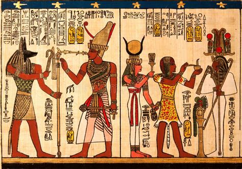 Egyptian Papyrus With Ancient Hieroglyphics Ad Papyrus Egyptian Hieroglyphics