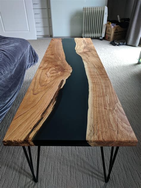 I've always loved river tables. Here's my first attempt at a coffee table. This is made from 