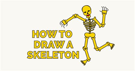 How To Draw A Skeleton Easy Drawing Guides