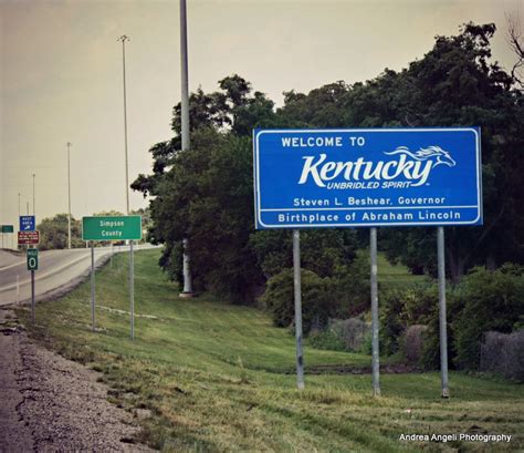Welcome To Kentucky Sign Metallic Print