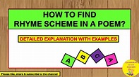 Rhyme Scheme|Rhyme Scheme In Poetry With Example|How to Find Rhyme ...