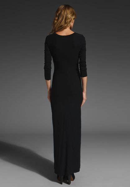 James Perse 34 Sleeve Maxi Dress In Black Lyst