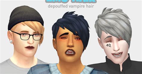 My Sims 4 Blog Depouffed Vampire Hair By Cabsim