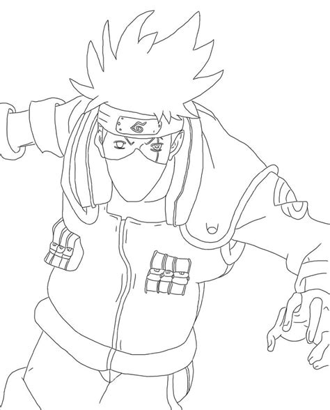 Power Of Kakashi Coloring Page Anime Coloring Pages