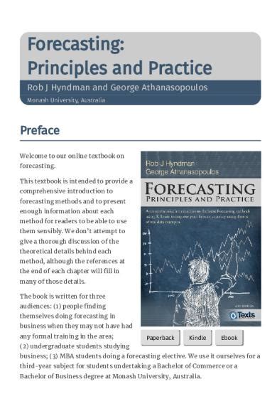 Download Forecasting Principles And Practice By Rob J Hyndman George