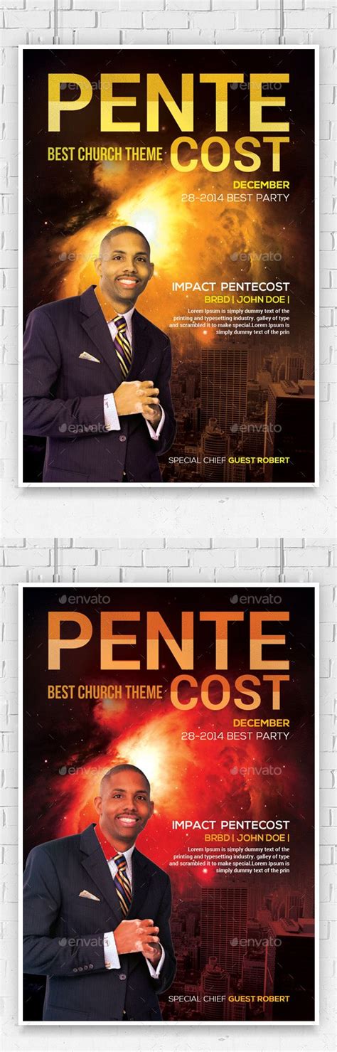 Pentecost Church Flyer This Layout Is Suitable For Any Project Purpose