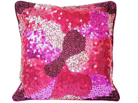 Pink Sequin Pillow Plum Throw Pillow Pink Cushion Decorative