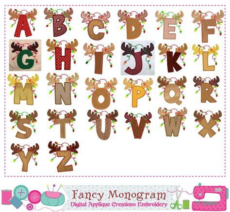 Christmas Alphabet Design Christmas Letters Applique Etsy Uk