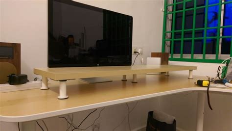 10cm Lift Desk Shelf Monitor Stand Ikea Hackers