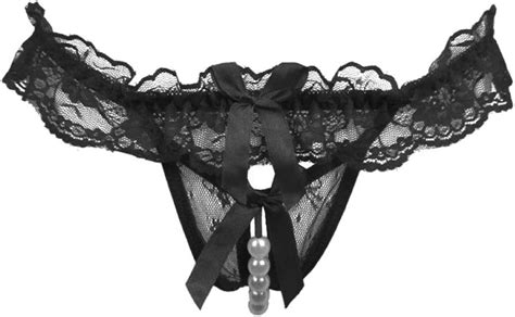 lace open crotch thong mesh pearl massage lady sexy temptation panties lingerie knickers new one