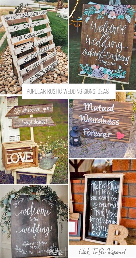 33 Most Popular Rustic Wedding Signs Ideas Wedding Forward Rustic