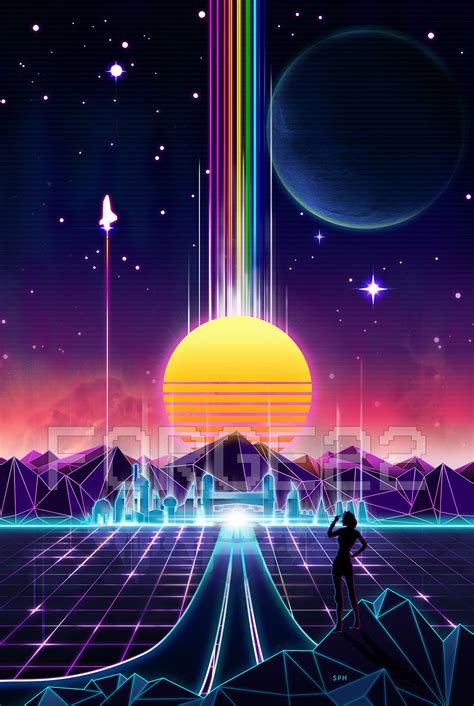 Synthwave Outrun Visual Art And Design