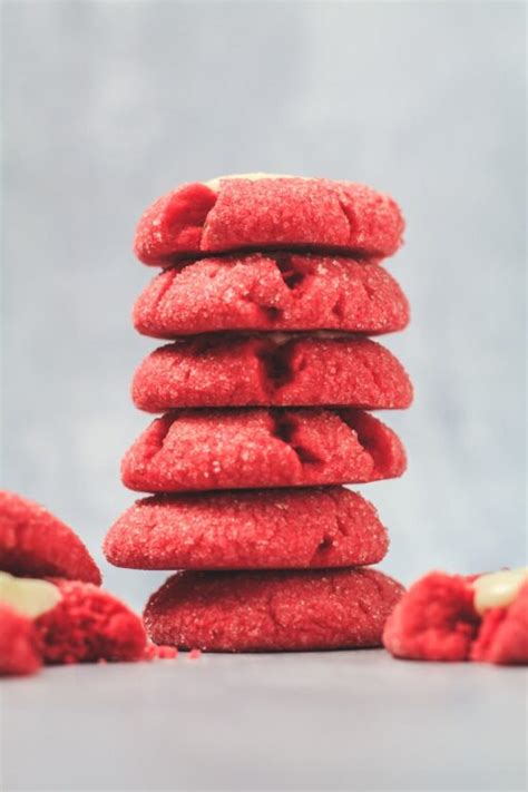 Red Velvet Thumbprint Cookies Marshas Baking Addiction