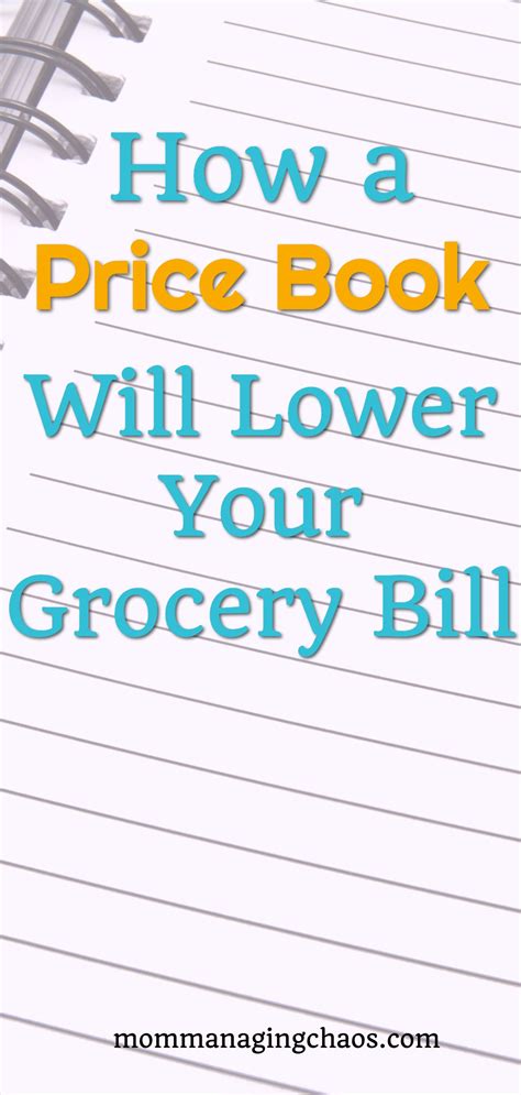 Making A Grocery Price Book To Save Big Money Grocery Price Book