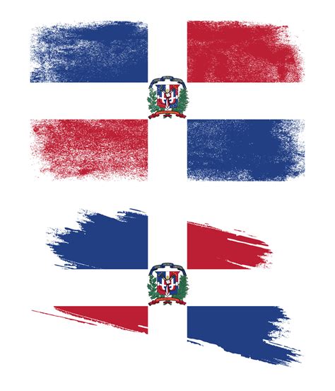 Bandera De República Dominicana Con Textura Grunge 7412919 Vector En