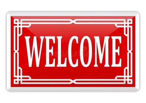 Red Welcome Banner Sign Stock Illustration Illustration Of Isolated